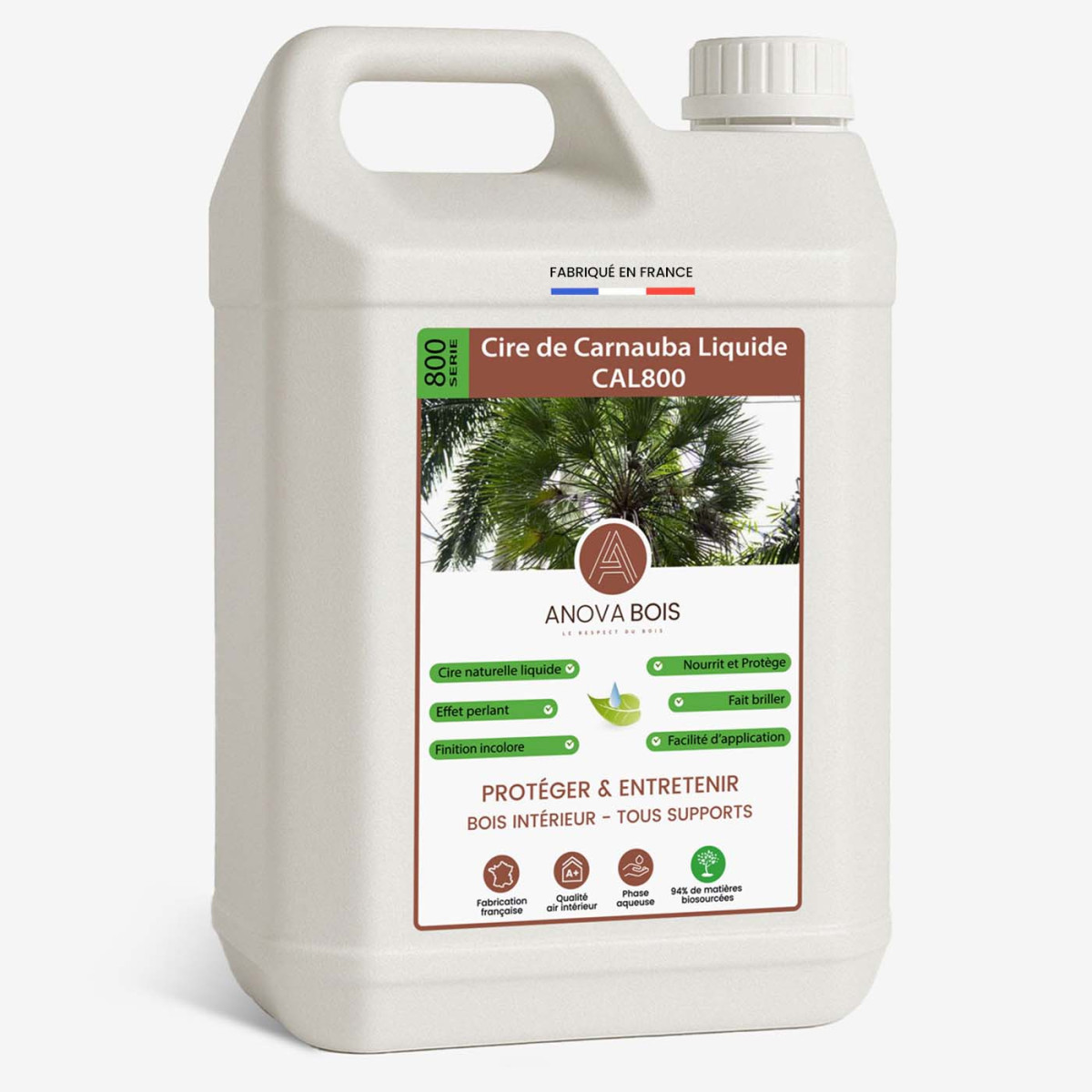 Cire de Carnauba Liquide CAL800 - Cire brute pour bois