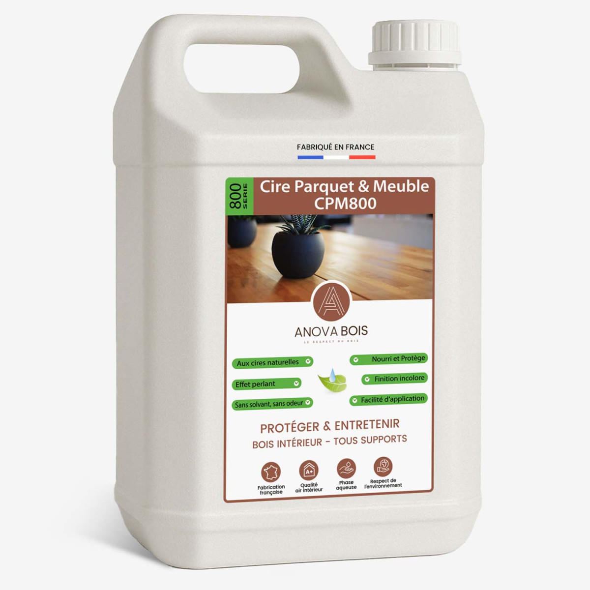 Cire végétale liquide CPM800 - Cire pour bois incolore