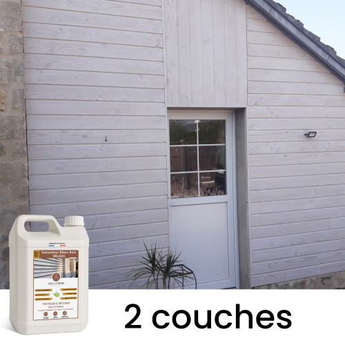 Saturateur blanc bois deux couches