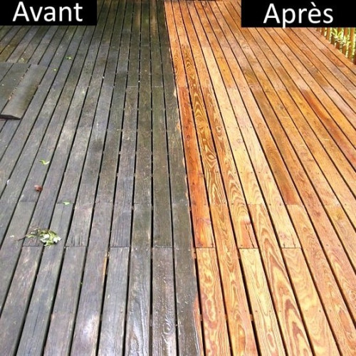 Dégriseur professionnel pour terrasse en bois