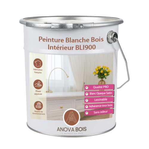 Peinture Blanche Bois Intérieur BLI900 : Peinture Boiseries et meubles